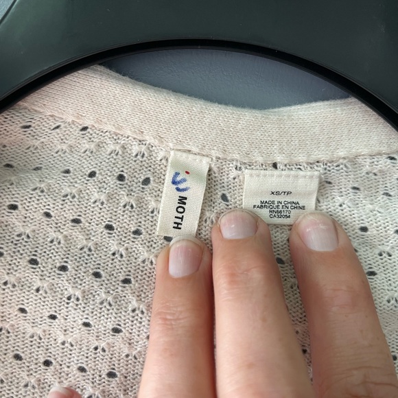 Moth for Anthropologie Open front cardigan with trumpet detail sz XS - Picture 5 of 6